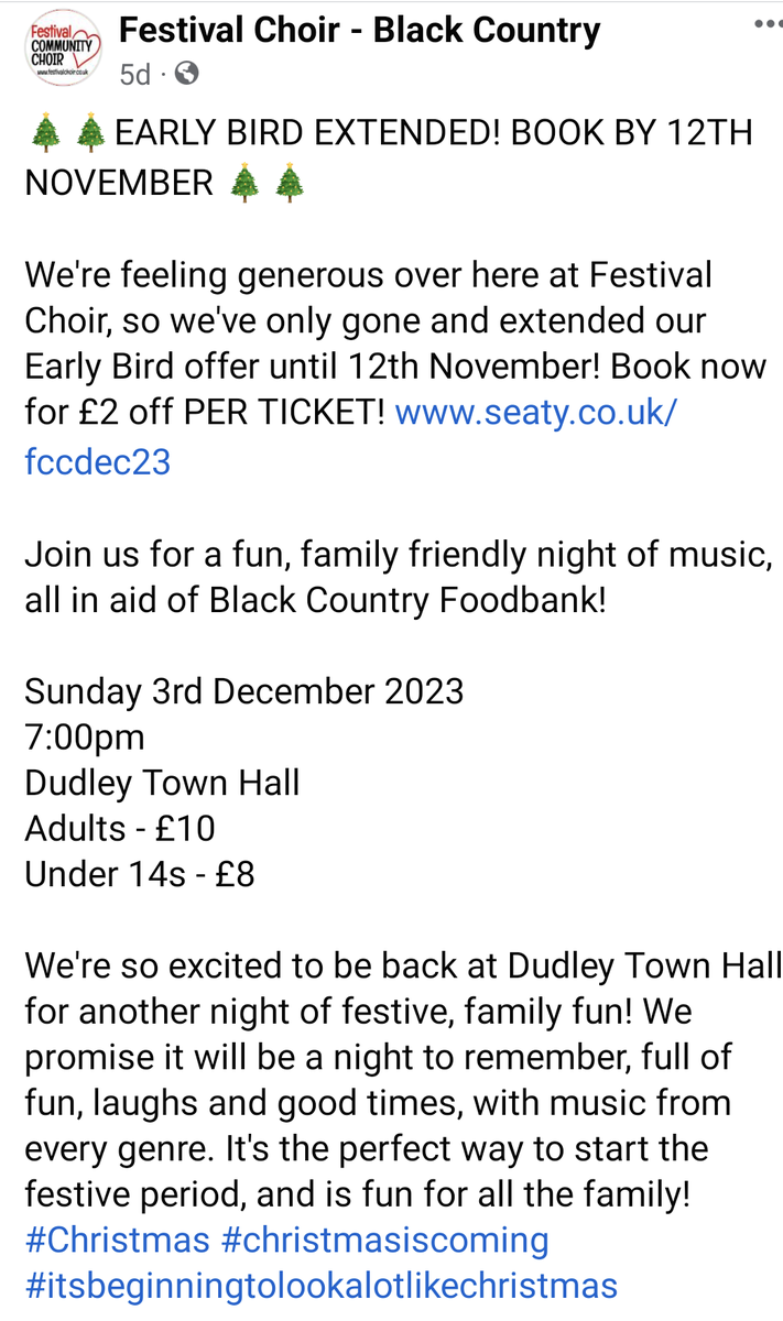 MegBarb1108's tweet photo. @BoroughHalls This is a great way to get yourselves into the Christmas spirit. All profits to The Black Country Food Bank https://t.co/ya0UzPwn00