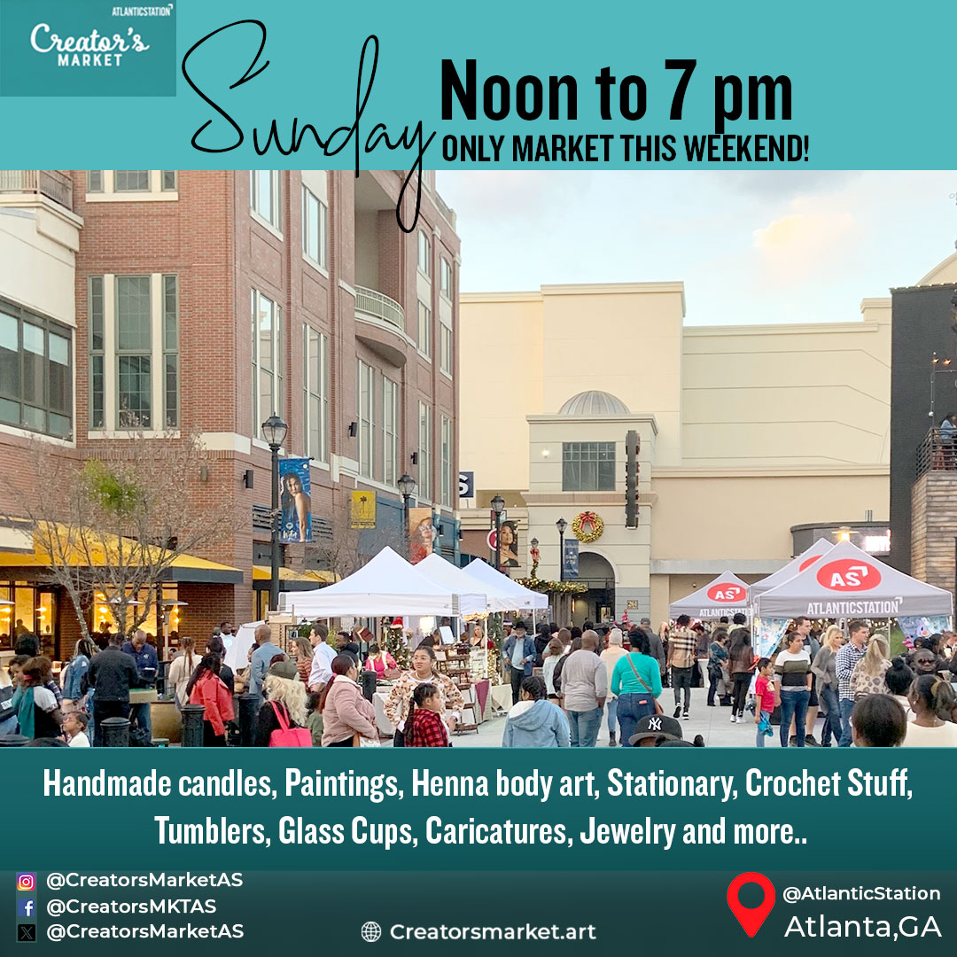 Fun shopping! Come out tomorrow Sunday from noon to 7 pm @atlanticstation 
Stay tuned with us @creatorsmktas 

#CreatorsMarketAS #Craft #weloveatl #atlantaevents #thingstodoinatlanta #discoveratl #midtownatl #atlanticstation #atl #atlanta #localbusiness #local #HandmadeArtwork