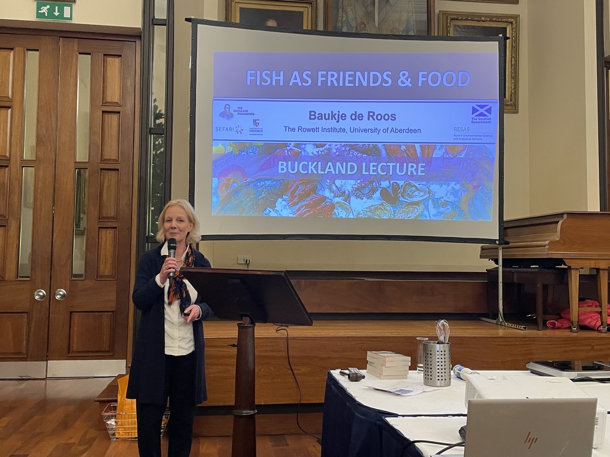 Frank T. Buckland (@buckland_f) on Twitter photo Introducing this year's "Buckland Professor", Baukje de Roos from <a href="/rowett_abdn/">Rowett Institute</a> <a href="/aberdeenuni/">University of Aberdeen</a> on the topic of 'Fish as Food - how much do we have, what do we eat and what should we be eating?'. Thank you a fascinating evening at Trinity Hall in Aberdeen. Introducing this year's "Buckland Professor", Baukje de Roos from <a href="/rowett_abdn/">Rowett Institute</a> <a href="/aberdeenuni/">University of Aberdeen</a> on the topic of 'Fish as Food - how much do we have, what do we eat and what should we be eating?'. Thank you a fascinating evening at Trinity Hall in Aberdeen.