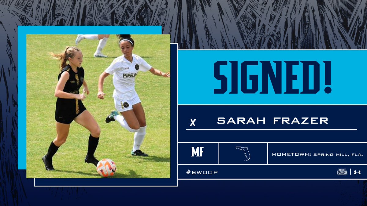 A midfielder out of Spring Hill, Fla., welcome to UNF Sarah ‼️

⚽️ Multiple all-conference honors
⚽️ Dynamic midfielder, played with Florida Premier FC ECNL

#SoarHigher