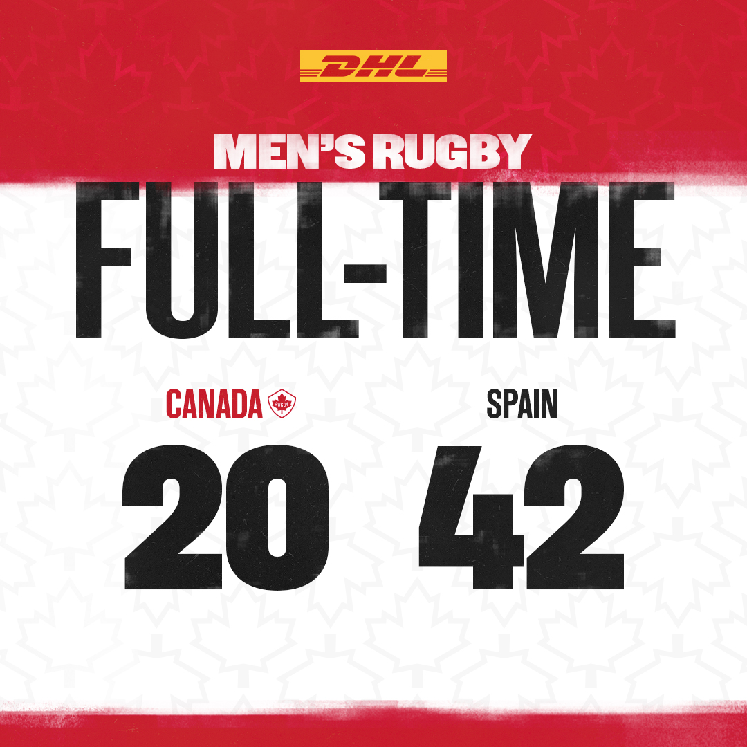 FULL-TIME 🇨🇦🇪🇸 Canada’s Men’s Rugby Team loses 42-20 to Spain, and will play in the third place play-off of La Vila International Rugby Cup vs Brazil next Saturday. #RugbyCA | @DHLRugby