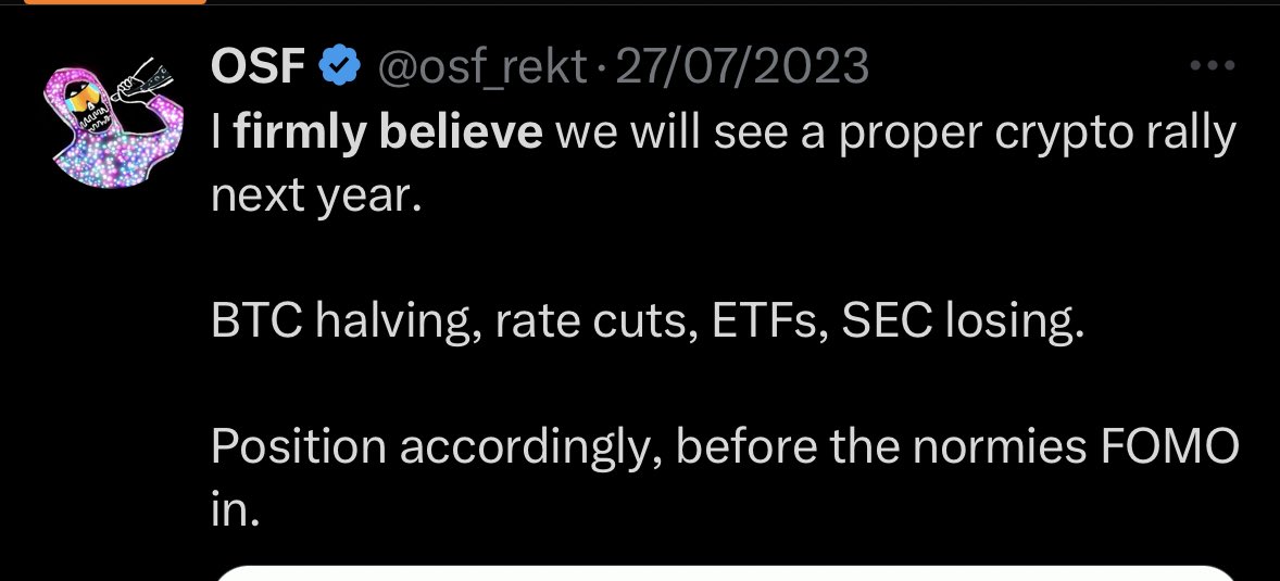Wake up. 

You only get these opportunities every 3-4 years. 

There’s a very high chance this is “it”. 

Even if it’s not, your expected value of putting in the time and work to get smart on crypto is materially higher than sitting on your hands doing nothing. 

Every cycle