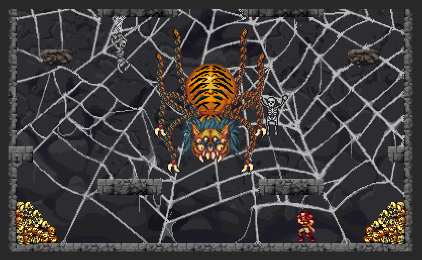 demonlegendgame's tweet photo. @clemmygames How about a boss preview? :) Heres the Tsuchigumo! #gamedev #indiegame #screenshotsaturday https://t.co/YCDpA4mupO