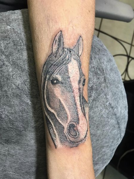 ZebraTattooz's tweet photo. Stunning horse head cover up tattoo done on the forearm by Cliff 🐴 https://t.co/kFo3AyfGUb