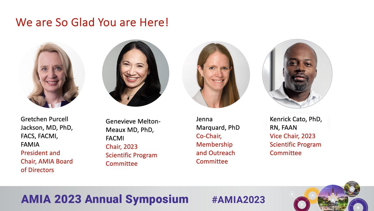 Hey y'all, if you are at #AMIA2023 and want to get a quick rundown on the meeting, come to the orientation symposium, in Grand Ballroom B today at 17:30