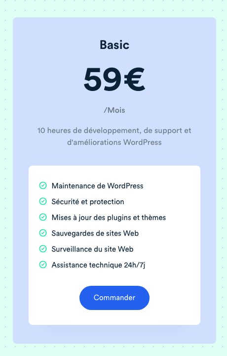 ex_wordpress's tweet photo. Maintenance WordPress Basic
- Maintenance de WordPress
- Sécurité et protection
- Mises à jour des plugins et thèmes
- Sauvegardes de sites Web
- Surveillance du site Web
- Assistance technique 24h/7j
https://t.co/QDm5ukWN3o

#WordPress #maintenance_wordpress https://t.co/Gn7sjkvcKt