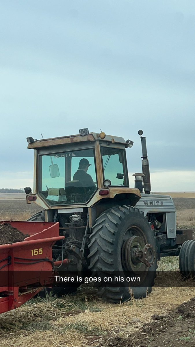 Good day to teach the youngest of spreading cattle fertilizer!! He is now the new expert and I get to take 4 years off, and then I guess I’ll be back. #agworld