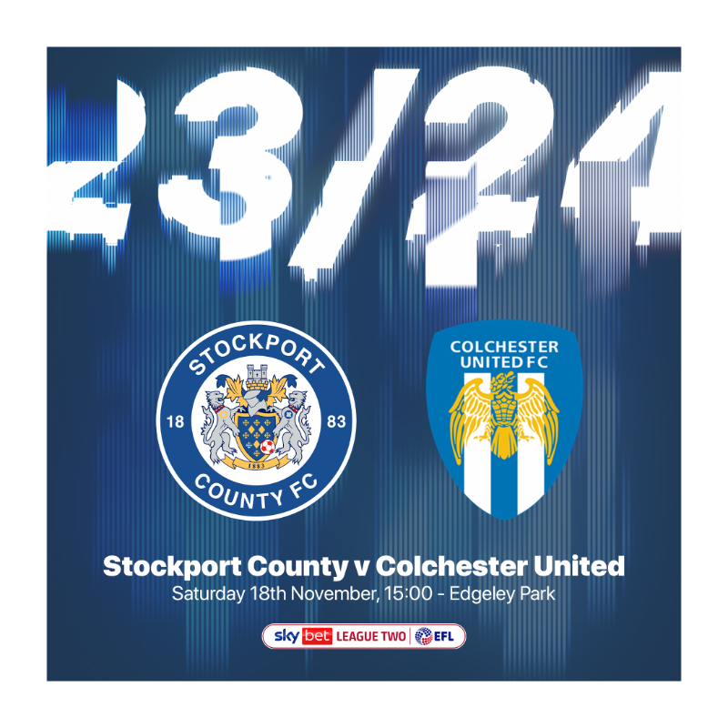 StockportCounty's tweet photo. π We're heading for another sell-out at Edgeley Park next weekend!
County have the chance to equal the @SkyBetLeagueTwo record for consecutive wins next Saturday, as we take on Colchester.
ποΈ Get your tickets for the game online today ‡οΈ
#StockportCounty