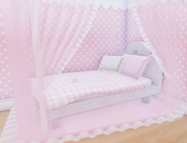 cute bed ^-^ all models by me // #RobloxDev #kawaii #3Dmodeler