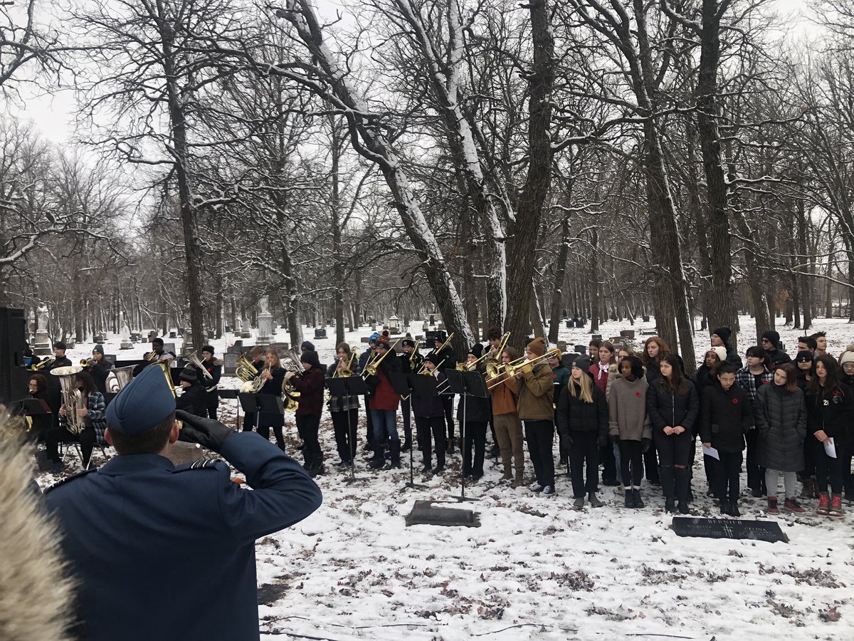The College St Norbert Collegiate band played well at the Remembrance Day ceremony this morning where the stories of the 13 young men from St Norbert who died in the First World War were told.
