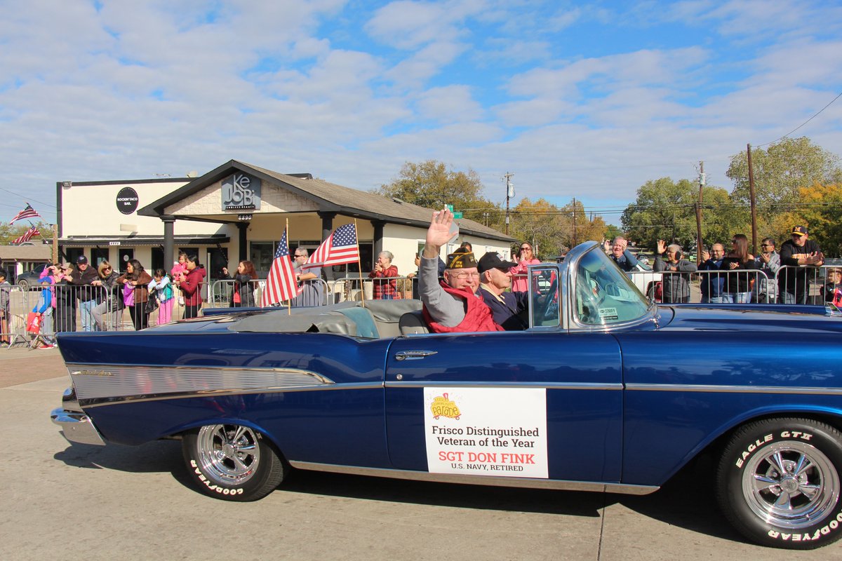 City of Frisco,Texas (@cityoffriscotx) on Twitter photo Our Grand Marshal, Peter Burns, U.S. Army (Ret.) lead off the parade followed by our 2023 Distinguished Veteran, United States Army Sergeant Don Fink (Ret.). Also participating - members of <a href="/FriscoVFW8273/">Frisco VFW Post 8273</a>, <a href="/FriscoLegion178/">American Legion Peter J Courcy Post 178</a> and the 1st Cavalry Division Band. Our Grand Marshal, Peter Burns, U.S. Army (Ret.) lead off the parade followed by our 2023 Distinguished Veteran, United States Army Sergeant Don Fink (Ret.). Also participating - members of <a href="/FriscoVFW8273/">Frisco VFW Post 8273</a>, <a href="/FriscoLegion178/">American Legion Peter J Courcy Post 178</a> and the 1st Cavalry Division Band.