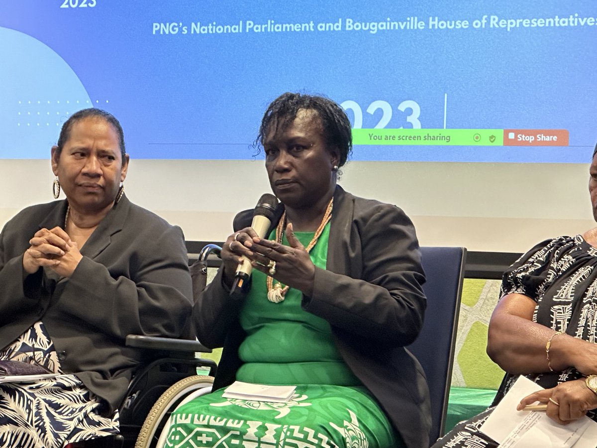 Francesca Semoso, the first woman MP from #Bougainville in the #PNG national parliament, and a powerful voice for change.  One of the inspiring #womeninleadership at the first meeting of the #jointwomencaucus ⁦@UNDPinPNG⁩ ⁦@DFATPNG⁩