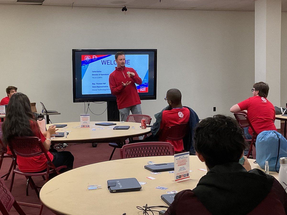 Great Day for technology in #DaytonOhio Today at the #2023TCHACK. State Representative Thomas Hall (R-Madison Twp.) and State Representative Willis E. Blackshear, Jr. (D-Dayton) encouraged the next generation of technology professionals! Thanks to our sponsor Sci-Tech.