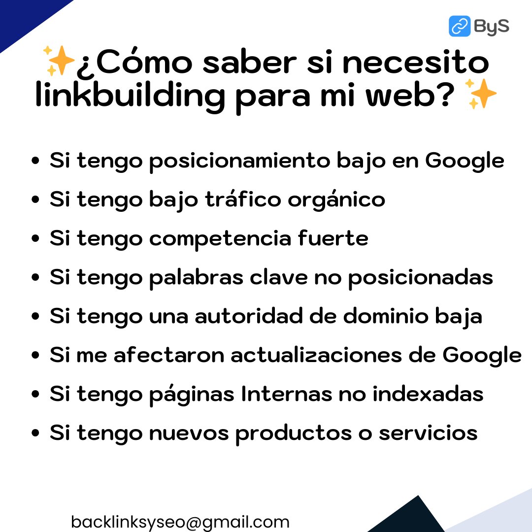 Backlinks0123's tweet photo. ✨¿Cómo saber si necesito Linkbuilding para mi web? ✨
#Linkbuilding #SEO #PosicionamientoWeb #VisibilidadOnline
#Backlinksyseo #AlgoritmoGoogle #AutoridadDominio #PalabrasClave
#TráficoOrgánico https://t.co/pTOC16Ucl5