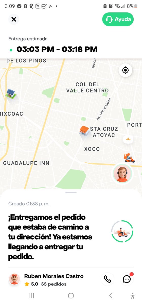 Pésimo el servicio de <a href="/RappiMexico/">Rappi México</a> más de una hora esperando y el repartidor indica que hay varias ordenes que tiene que entregar previamente más de una hora esperando y no deja hablar el sistema con un humano