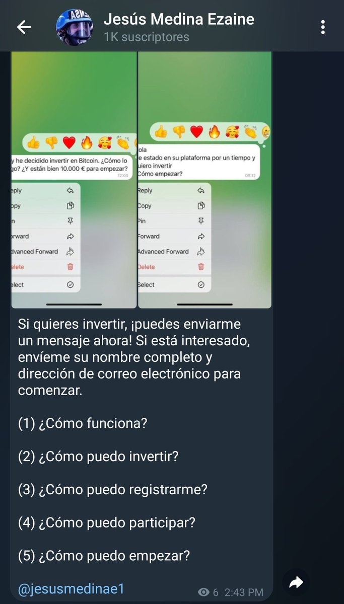 jesusmedinae's tweet photo. ¡Atención! Yo no tengo ningún canal de telegram, están utilizando mi nombre y mi imagen para promocionar criptomonedas pendientes con eso. Ayúdenme a denunciar esa cuenta de telegram por favor. https://t.co/JzDmRuTFsD