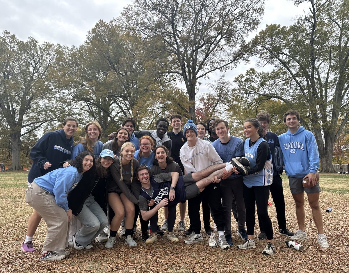 shelbymswanson's tweet photo. To celebrate tonight’s UNC/Duke football game we organized a @DukeChronicle v. @dailytarheel flag football game!

Valiant effort from the DTHers, who sadly dropped in 2OT, 63-56.

MVP: @CadeShoemaker23 

We’ll be back for our rivalry basketball game vs. the Chron on Jan. 26! https://t.co/YrAOFOCOqp
