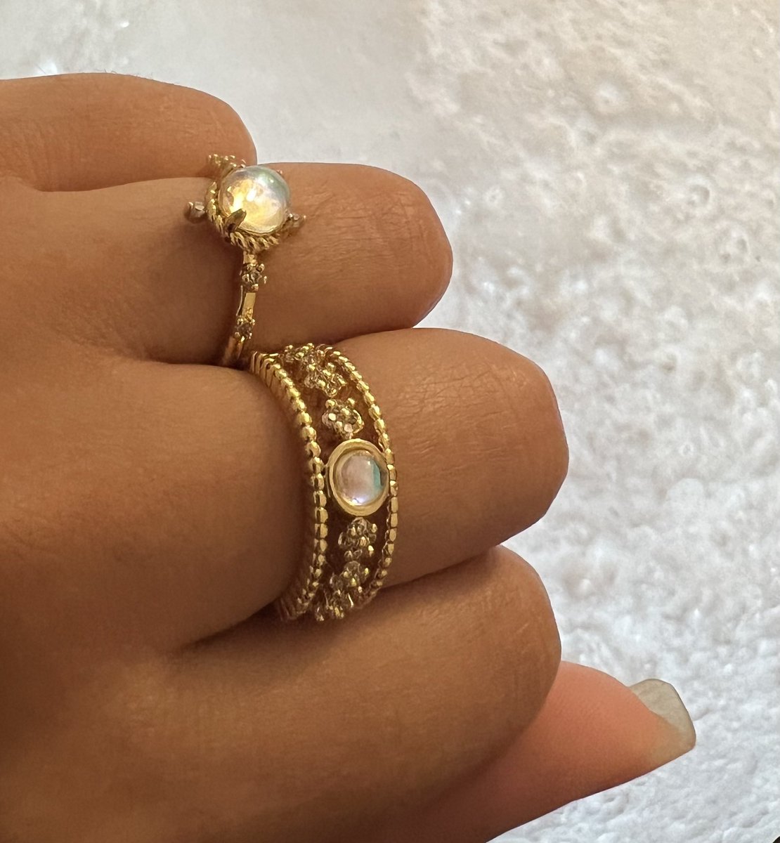 _AMRS6_'s tweet photo. Truly obsessed with @moonbloomer rings 🥺❤️ https://t.co/KhS9fsD2dm