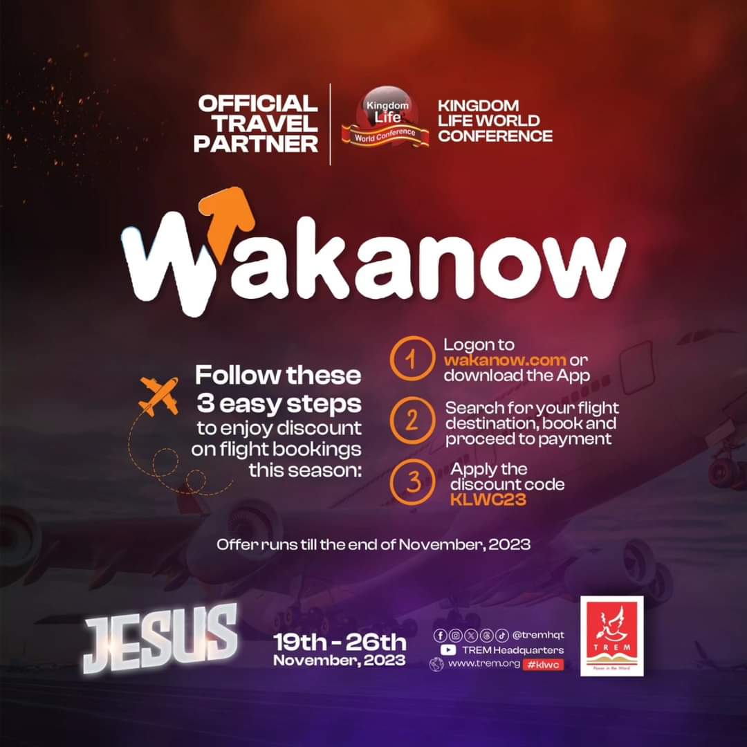 tremfestac's tweet photo. ...This offer is valid until the end of November
#KLWC
19th -26th November, 2023
📍Onsite:
TREM Int'l Headquarters
Anthony-oke, Gbagada Expressway
Lagos, Nigeria
🌐 Online:
YouTube - TREM Headquarters
Social Media - @tremhqt
#TREM #TREMFESTAC #KLWC2023 #JESUS #JesusChallenge https://t.co/qvCMUoUIfg