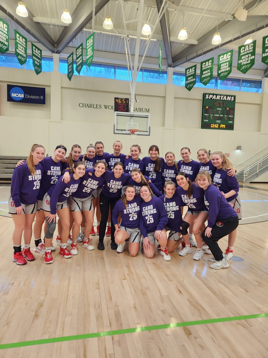 Bigger than basketball💜🩶
Today we wore purple shooting shirts supporting alumni Nina Cano and her fight against cancer. The GCC family is #canostrong