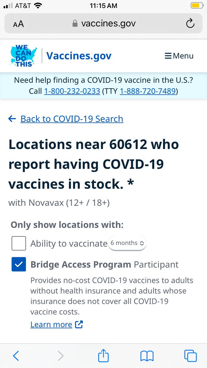 All I want to do is use the resources stated on Chicago Public Health’s &amp; vaccine.gov websites