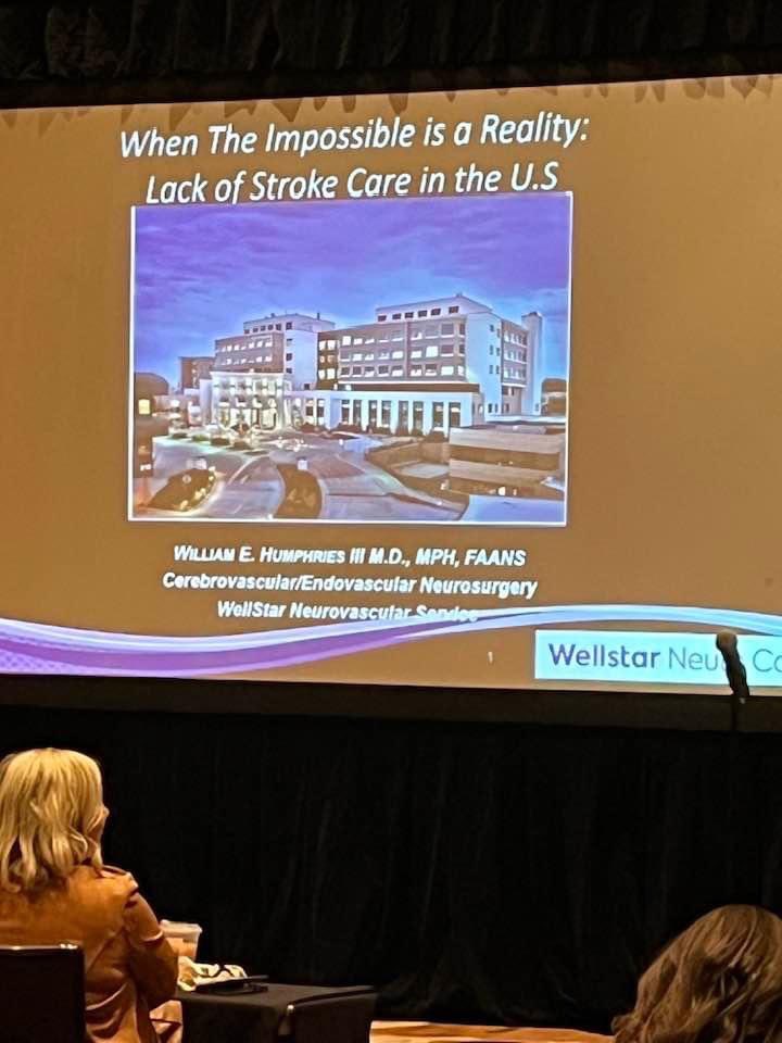 Dr. William Humphries, our #ANVC23 Keynote Speaker… Getting us motivated to make a difference. We still have work to do! 
#becausestrokepatientsdeservenothingless #strokecare #stroke #ANVC