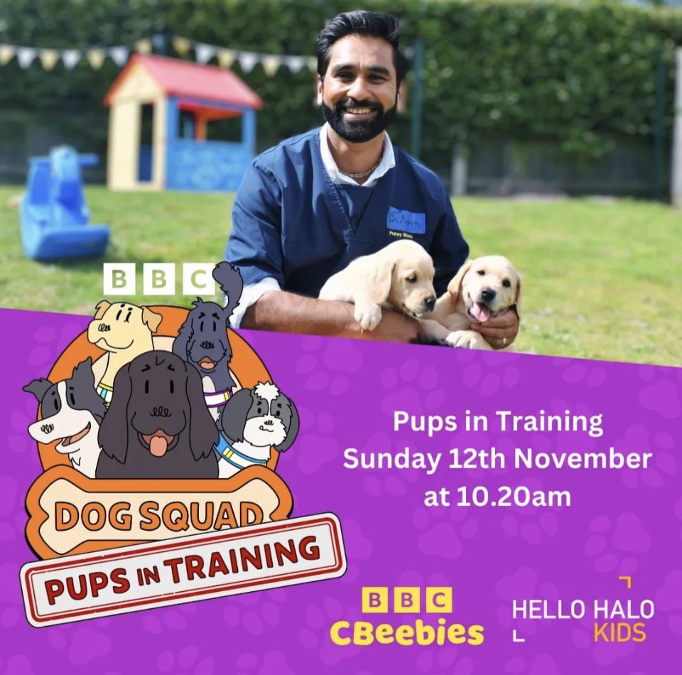 Our brand new ‘Dog Squad’ special ‘Pups in Training’ is on @CBeebiesHQ Sunday at 10.20am. 38 minutes of loveliness! #doglovers #dogs #assistancedogs #kidstv #pups #rescuedogs #guidedogs