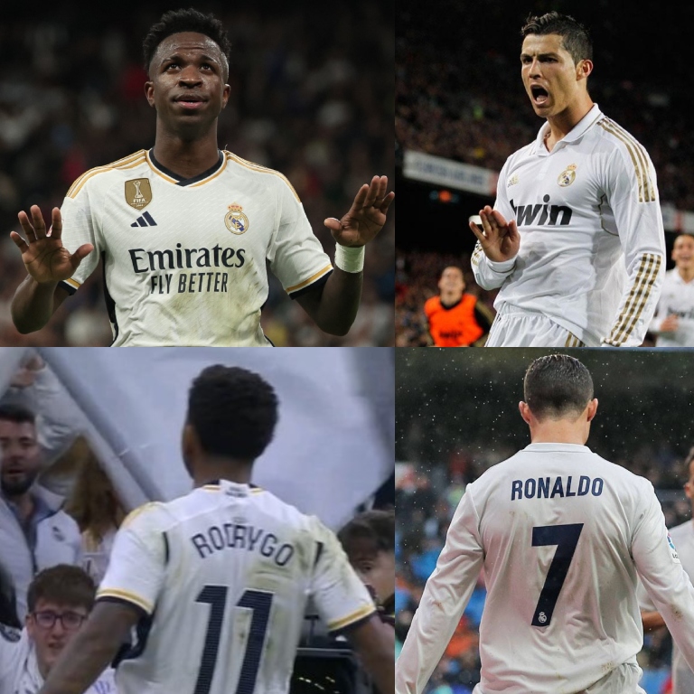 InvictosSomos's tweet photo. ➤ Vinicius pidiendo CALMA y haciendo el YO AQUÍ.
➤ Rodrygo haciendo el SIIIIIIIIIUUU.

El Bicho JAMÁS será olvidado en el Santiago Bernabéu.

SONRÍE EL MADRIDISMO.