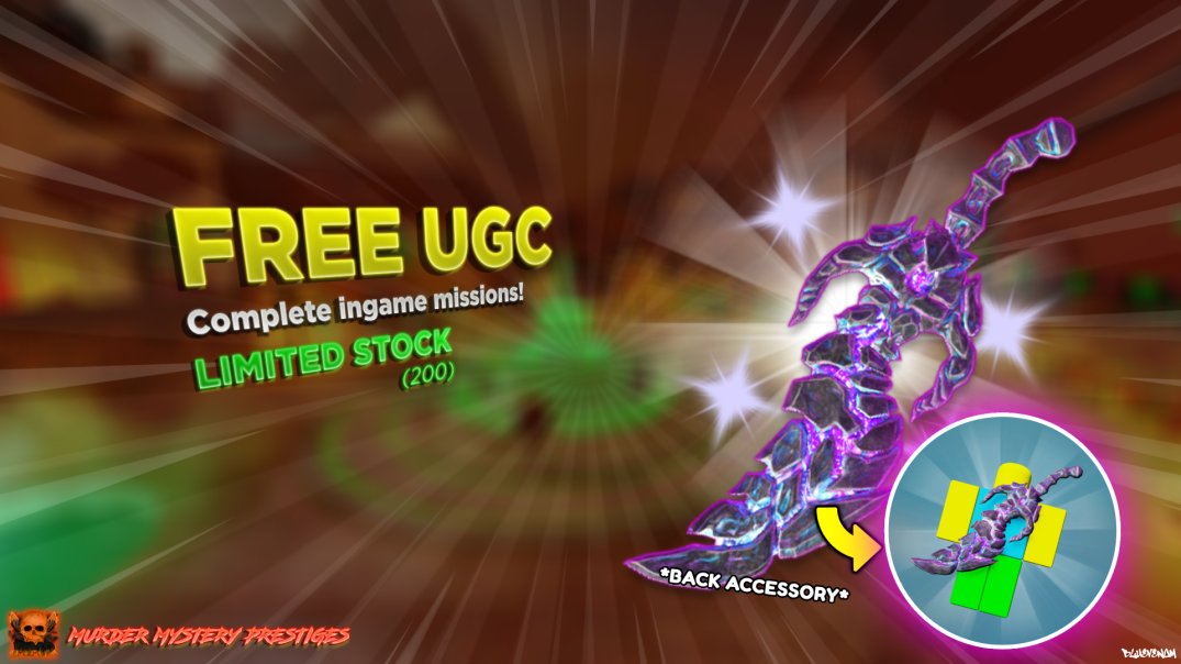 Big Update out for Murder Mystery X in #Roblox! In this update we included an #UGC to be earned! Come visit now! 🎃  roblox.com/games/10728091…