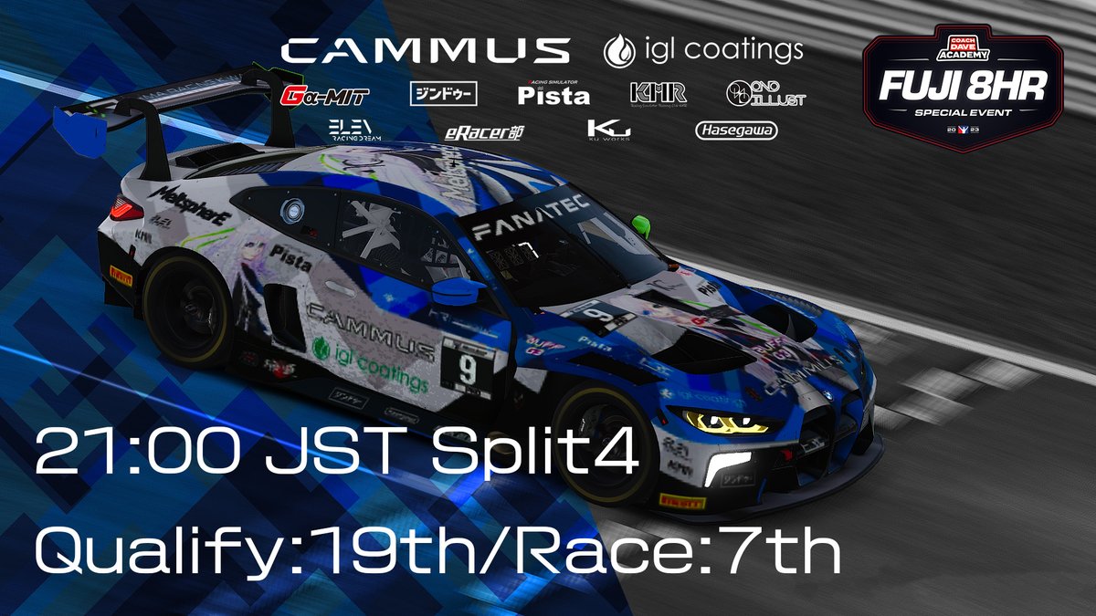 himaracing's tweet photo. 【レース結果】富士8時間耐久レース
19番手スタートから途中ペナルティーにより40位まで順位を下げましたが、そこからレースペースの良さから巻き返し7位でのフィニッシュとなりました🏎️

今年1年ありがとうございました🙇‍♂️

#himaracing #HiMA_10th https://t.co/rjTJnZXvpT