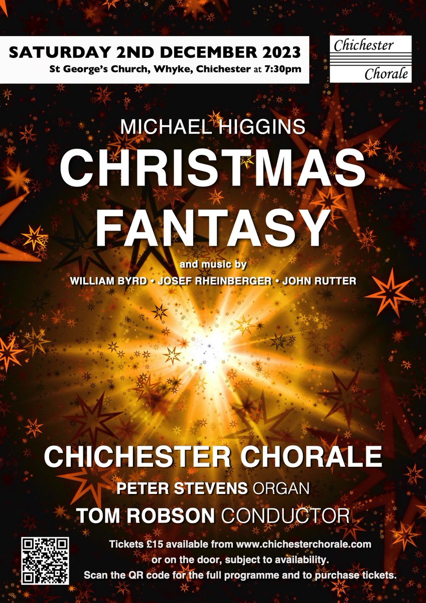 Our Christmas concert is now just 3 weeks away 😱Visit chichesterchorale.com for more info and to buy tickets #choralmusic #choir #ChristmasIsComing @tomrobsontenor  @ByrdCentral @mrhigginsmusic @johnmrutter #JosefRheinberger