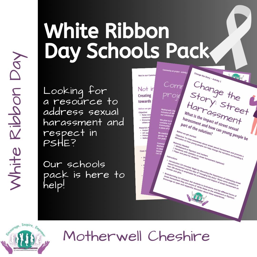MotherwellChes's tweet image. In readiness for @WhiteRibbon_UK we have produced this great #schoolpack
To aid conversions on #healthyrelationships #friendsships #VAWG 
@Shavington_Ac @WinsfordAcademy @RuskinHigh @SWS_School @The_OaksAcademy