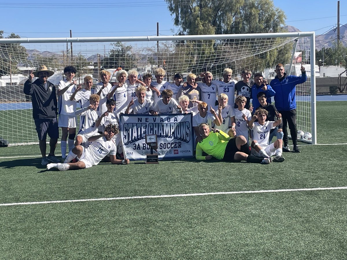 CoachHennessee's tweet photo. South Tahoe Vikings  Boys Soccer wins state championship . Way to Go Boys https://t.co/oMMA0Bc1Jd