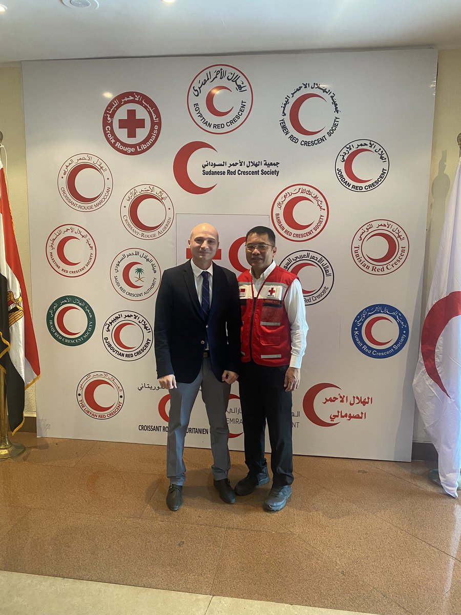 This is the power of the Red Cross Red Crescent Movement, Singapore Red Cross (is here) in Egypt ,more than 8000 KM away from Egypt. The same principles, the same color (Red), the same goal (Humanity). delighted to meet Mr Sahari Ani, Dean of Singapore Red Cross Academy, #GAZA