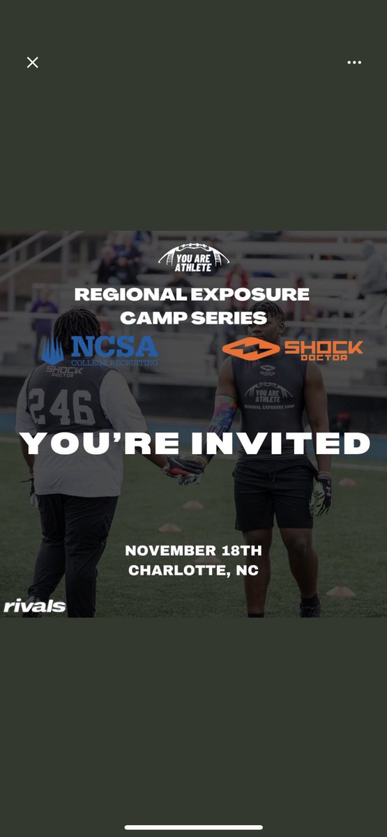Thankful to receive this invite to showcase my talent <a href="/ShockDoctor/">Shock Doctor</a> <a href="/youareathlete/">You Are Athlete</a>