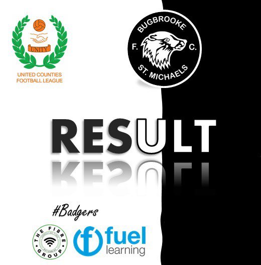 🖤 Full Time 🤍  

<a href="/BadgersUcl/">Bugbrooke St. Michaels FC</a> 2-1 <a href="/yaxleyfc/">Legacy YFC Account</a>

First half goals from <a href="/tombinder10/">Thomas Binder</a> and a <a href="/CLoGreeno/">Calvin Green</a> free kick, were enough to take the points. 

Brilliant 1st half performance and a resolute 2nd half seal a very good 3 points, with many senior players missing. 

🍒🍒🍒