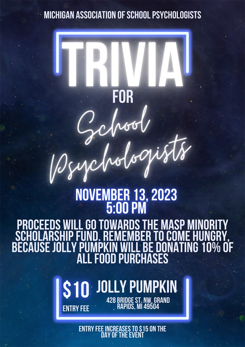 The 2023 Annual MASP Conference is next week! MASP recently established a Scholarship Program for graduate students from minoritized and marginalized backgrounds. Please consider joining us to help raise funds for our new scholarship recipients!
: maspweb.com/event-5418777