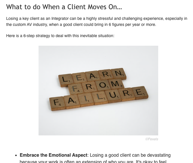 BreakfastBitez's tweet photo. Uh-oh, you've lost a really good client.  Now what?  Visit link in bio for tips you need to mitigate a huge loss.  #avtweeps #integrators #aitools #audiovideo #hometheater #smarthome #smarthomes #cedia: https://t.co/QwoXgVmEoh