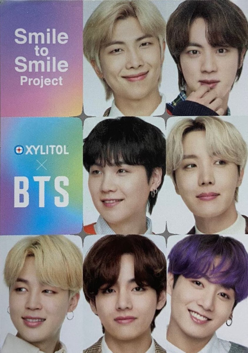 beyondtheakward's tweet photo. Xylitol Smile to Smile Project with BTS photocard scan
#btsscan https://t.co/Z7C5nUUPEU