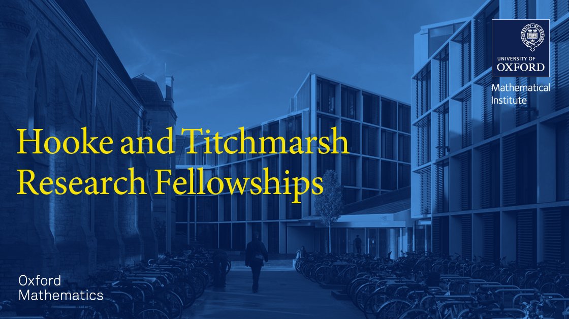 Our Hooke &amp; Titchmarsh Research Fellowships enable researchers to spend three years in the field of their choice in applied &amp; pure maths respectively. And they are a proven stepping stone to an academic career.

Hooke:
maths.ox.ac.uk/node/65978

Titchmarsh:
maths.ox.ac.uk/node/65977