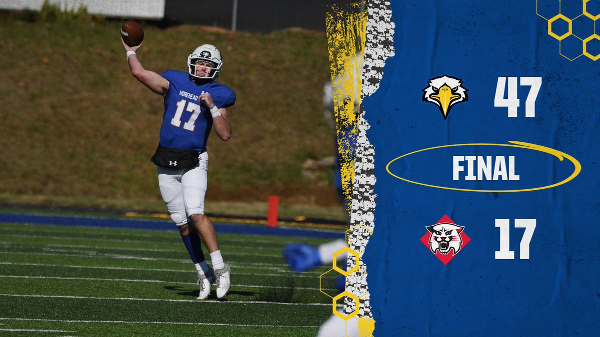 Morehead State Athletics (@msueagles) on Twitter photo In his first career start, QB Bryce Patterson (@BrycePa42635054) threw 6โฃ touchdowns! And the <a href="/MSUEaglesFB/">Morehead State Football</a> defense set a school record with 6โฃ interceptions in a dominating 47-17 win over previously unbeaten PFL foe Davidson.
Check MSUEagles.com for more details soon. In his first career start, QB Bryce Patterson (@BrycePa42635054) threw 6โฃ touchdowns! And the <a href="/MSUEaglesFB/">Morehead State Football</a> defense set a school record with 6โฃ interceptions in a dominating 47-17 win over previously unbeaten PFL foe Davidson.
Check MSUEagles.com for more details soon.