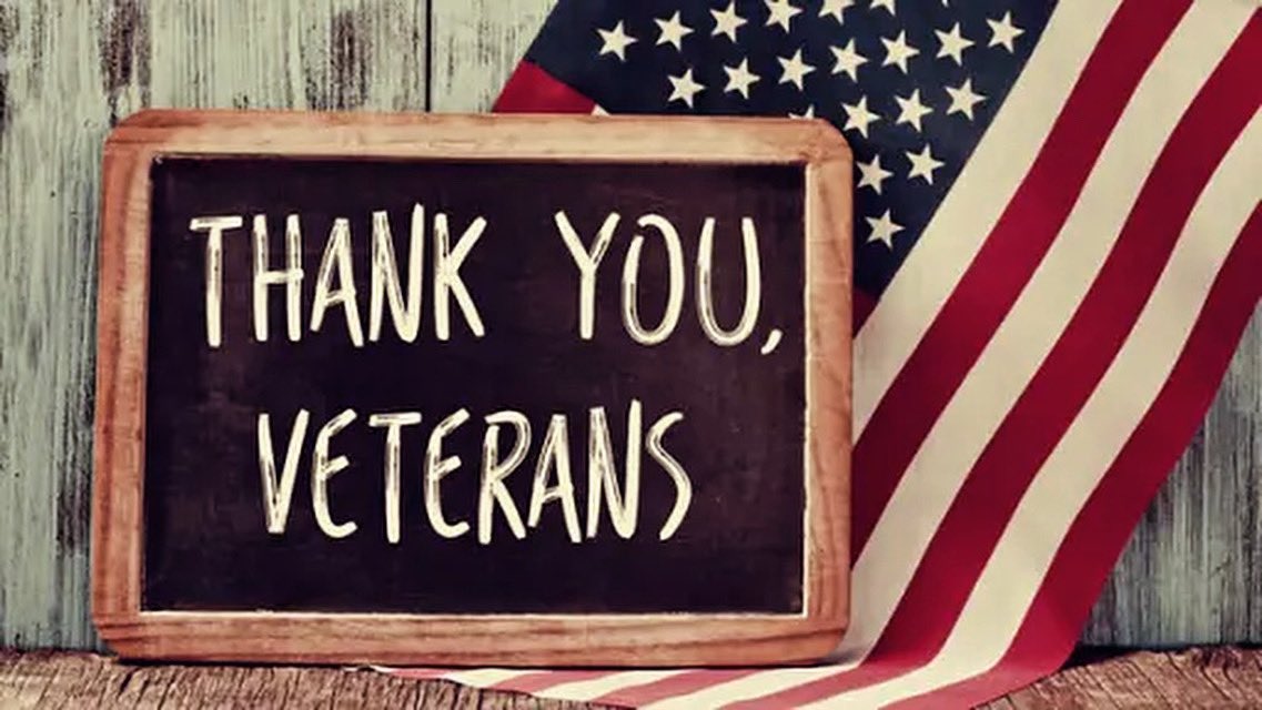 Thank you, Veterans, for your service and sacrifice!  We are grateful!