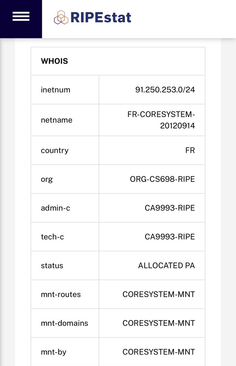 CoresystemFR's tweet image. New subnet available on AS42369 #ipv4