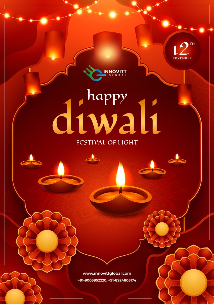 innovittglobal's tweet photo. Let the flame of the candles and the earthen lamp cleanse your heart, mind, and soul. Wish you a joyful celebration of the festival. Happy Diwali 2023.

Visit our website: https://t.co/Q7uvSJa5gF
Contact us 📞+91-9005852220

#InnovittGlobal #HappyDiwali #FestivalOfLights https://t.co/yfico3dBhr