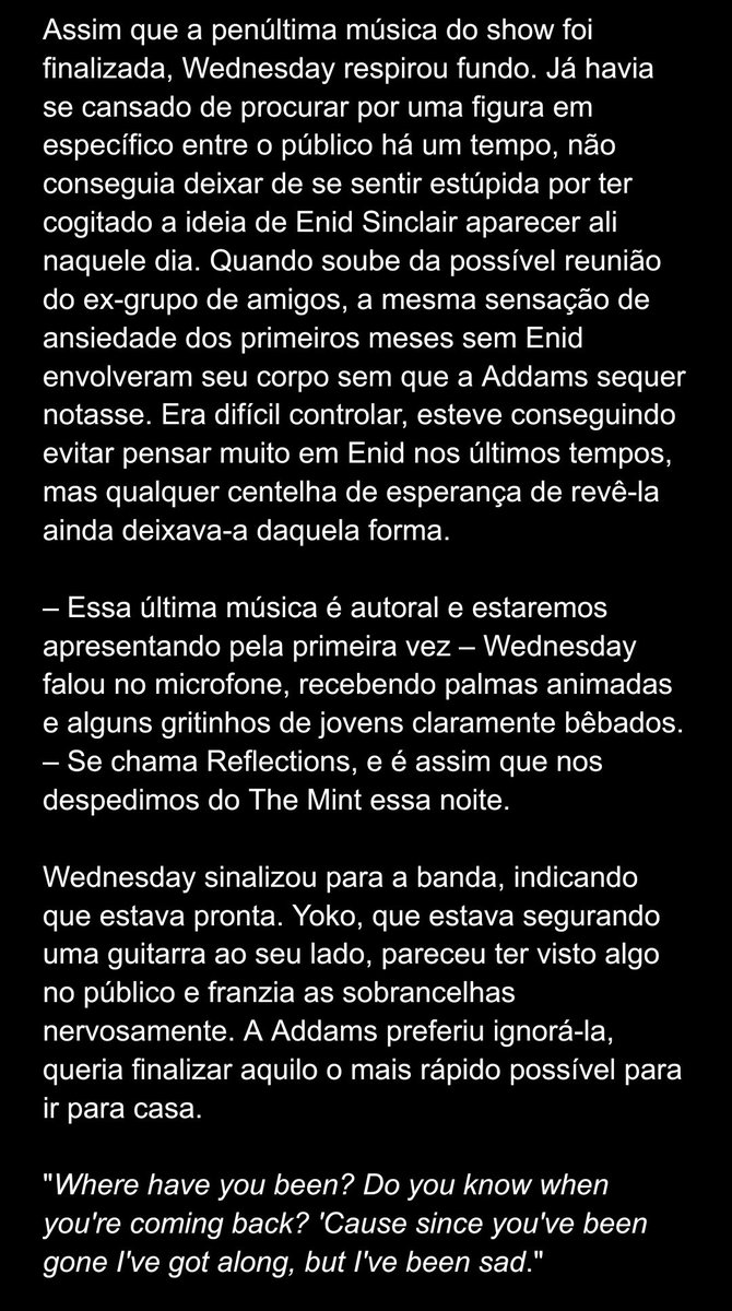 ortegartist's tweet image. 386.
(a tradução da música vai está no tweet seguinte a narração)