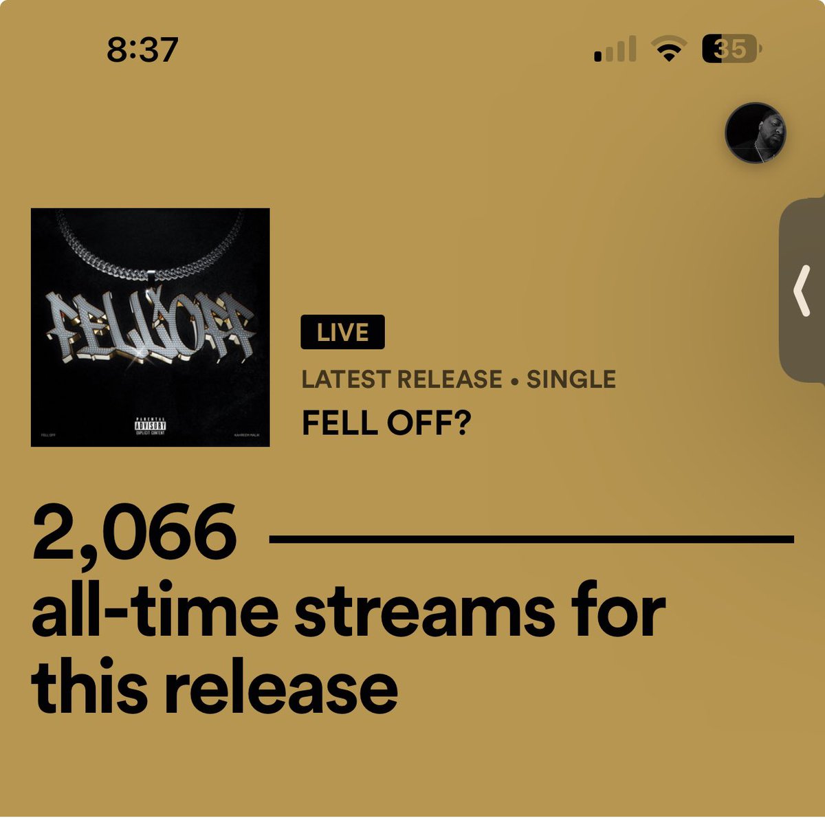 acemalikmusic's tweet photo. Just passed 2K streams on Spotify on 
the new single, continue to stream!!! Thank you for all the support so far 🏁

https://t.co/9JUGYykV0l

https://t.co/bYClSBkQJW https://t.co/RzkGO8y4FE