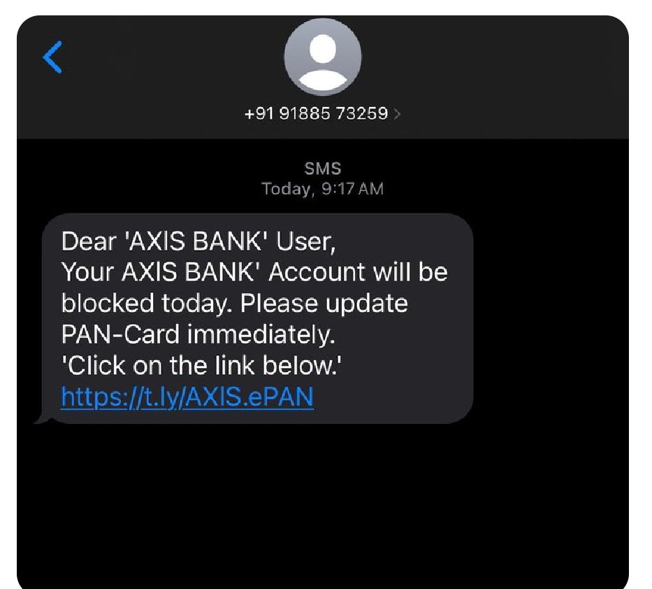 CyberCrimePSRCK's tweet image. ***CYBER CRIME ALERT***

Please don't #respond to such #Messages containing links...

These are from #Cyber #Fraudsters...

If you respond you lose all your #money from all your #Bank #Accounts linked to your #mobile...

*#Be_Aware.. #besafe...*