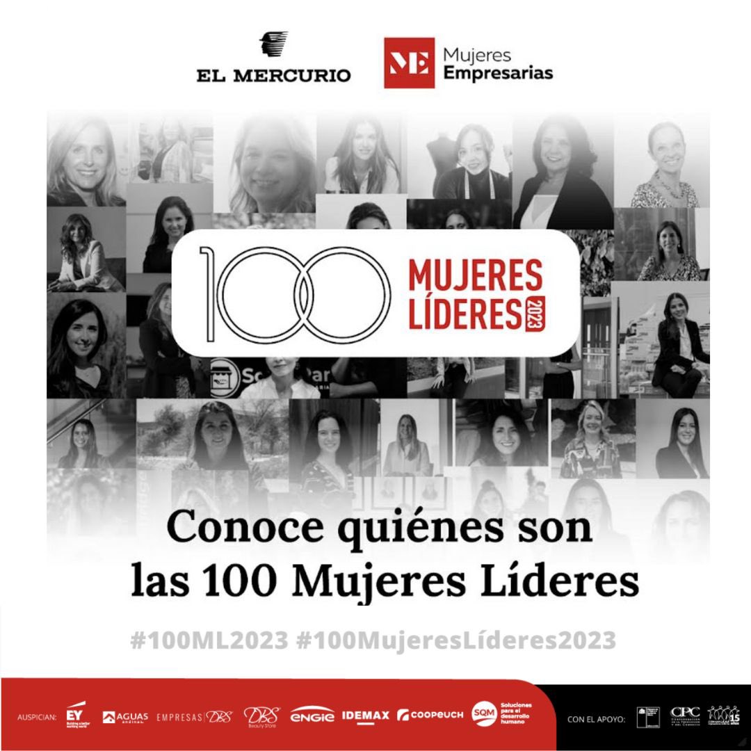 Te invitamos a conocer quiénes son las 100 Mujeres Líderes 2023!

Revisa quiénes son aquí: me.cl/conoce-a-las-1…

#100MujeresLíderes2023 
#100ML2023