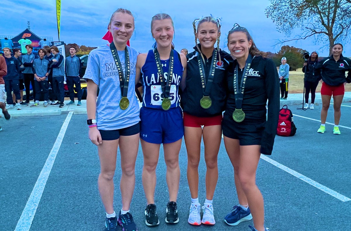 NJCAA Region 12 (@njcaaregion12) on Twitter photo DII Women’s XC All-Americans!!
L to R
Ava LaMilza - Macomb (6th - 18:38)
Jana Stiffler - Lansing (11th - 18:55)
Olivia Ippel - Lake Mich (1st - 17:56)
Amy Rowan - OCC (7th - 18:42)
<a href="/MacombMonarchs/">Macomb Athletics</a> <a href="/LCCStarsAD/">LCCStarsAD</a> <a href="/LMC_RedHawks/">LMC Red Hawks</a> <a href="/OCCAthletics_/">OCC Athletics</a>
Congrats to all!! 🏅🏅🏅🏅 DII Women’s XC All-Americans!!
L to R
Ava LaMilza - Macomb (6th - 18:38)
Jana Stiffler - Lansing (11th - 18:55)
Olivia Ippel - Lake Mich (1st - 17:56)
Amy Rowan - OCC (7th - 18:42)
<a href="/MacombMonarchs/">Macomb Athletics</a> <a href="/LCCStarsAD/">LCCStarsAD</a> <a href="/LMC_RedHawks/">LMC Red Hawks</a> <a href="/OCCAthletics_/">OCC Athletics</a>
Congrats to all!! 🏅🏅🏅🏅