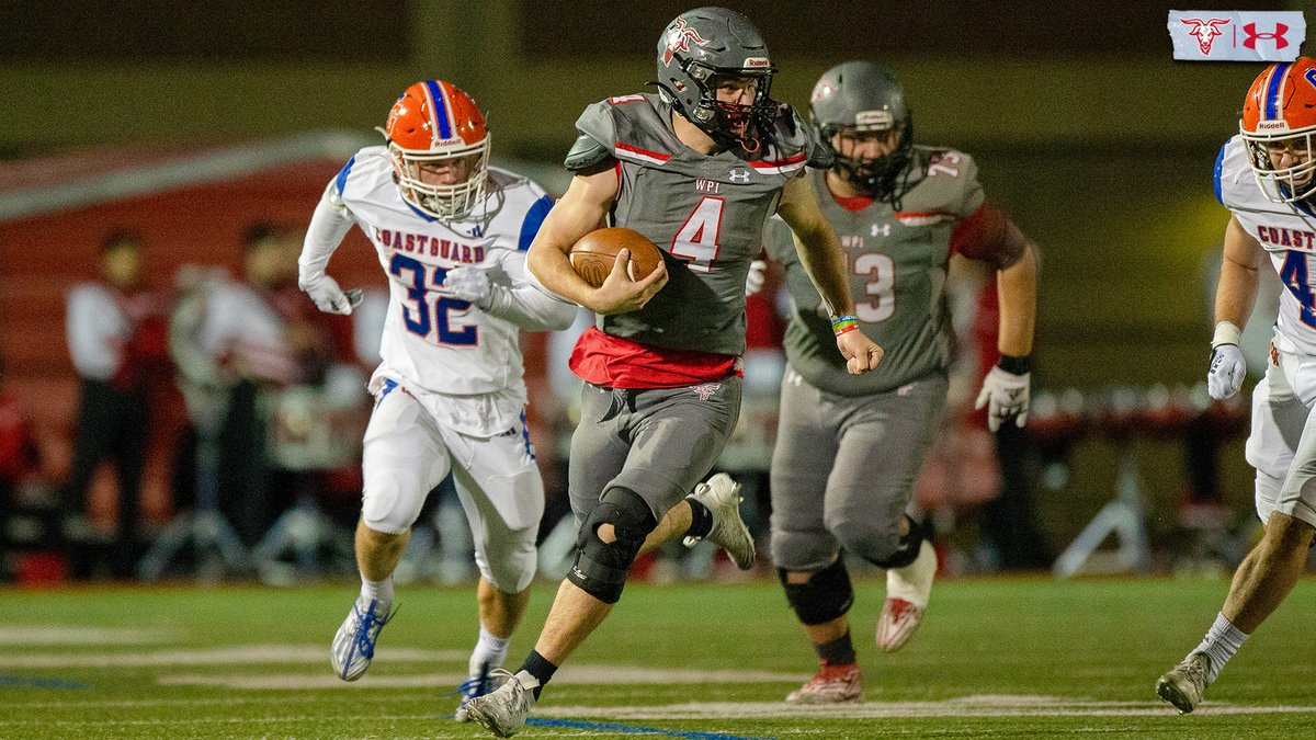 Second-Half Scoring Lifts MIT Over @WPIFootball in Season Finale 👏 Benedict tossed for a pair of TDs (Mezzo, Cain) as Carey added a 13-yard TD on the ground 👍 Read more on the night in Cambridge ⬇️ 📰↠tinyurl.com/327u9as6 🏈𝚡🐐 #GoatNation #d3fb